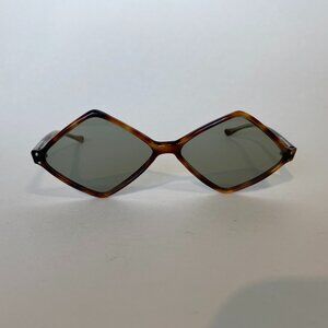 Vintage 60's Diamond Shaped Tortoiseshell Sunglasses 140 mm Frame